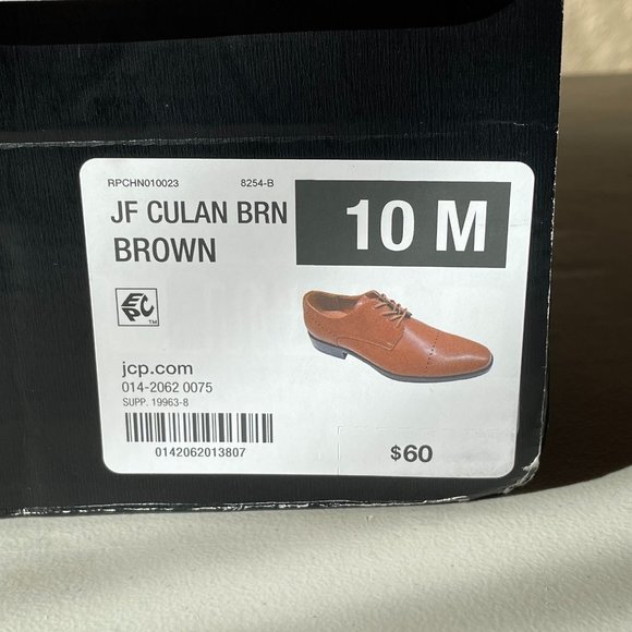 JF J.Ferrar Brown Oxford Mens Shoe Size 10M CULAN - Picture 9 of 10